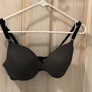 Warner's Black and White Polka Dot Bra Molded Cup Intimates